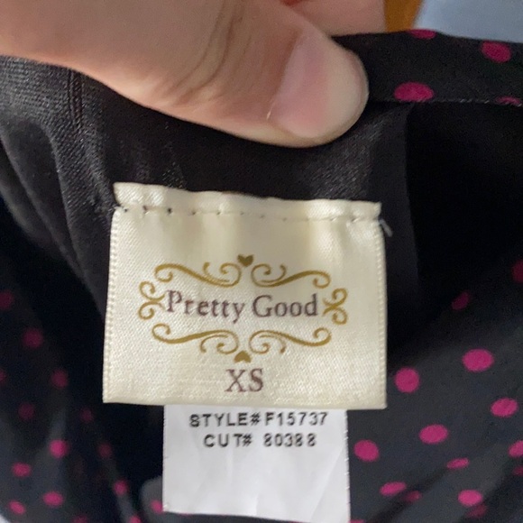 Black and purple polkadot dress - Picture 3 of 3